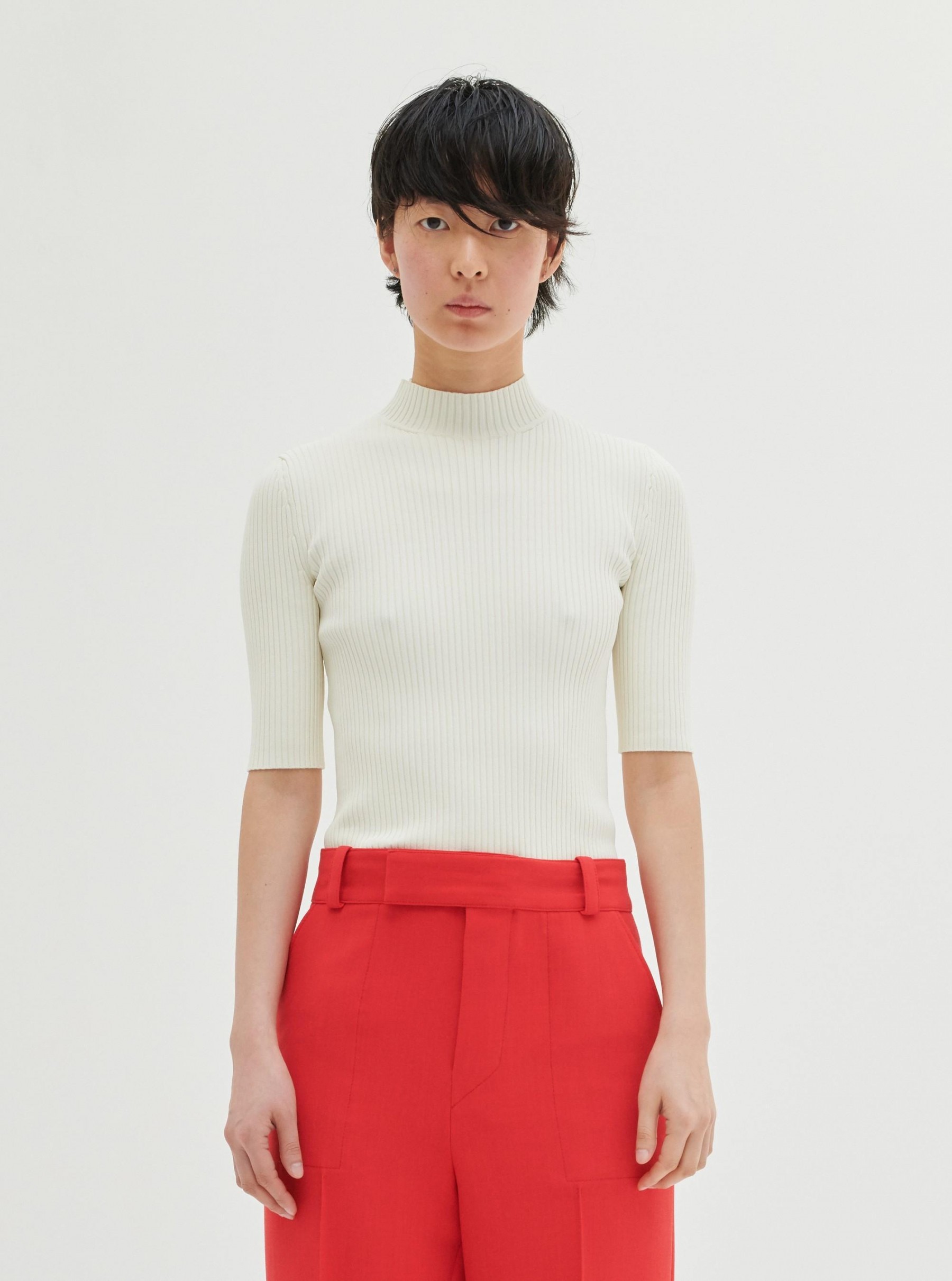 Rib Turtleneck Top