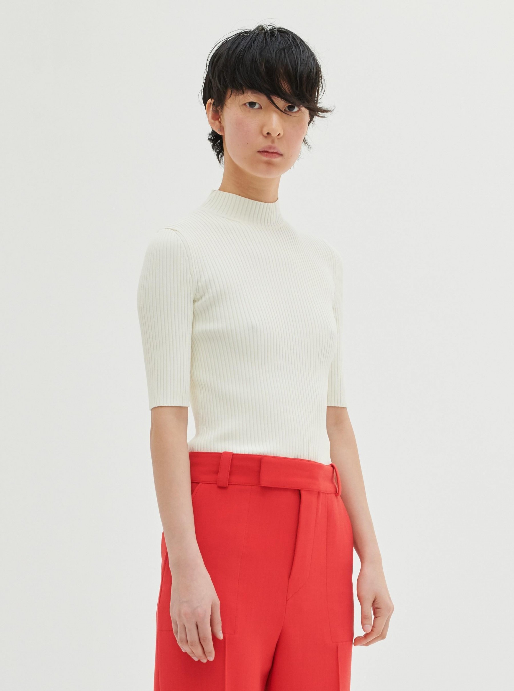 Rib Turtleneck Top