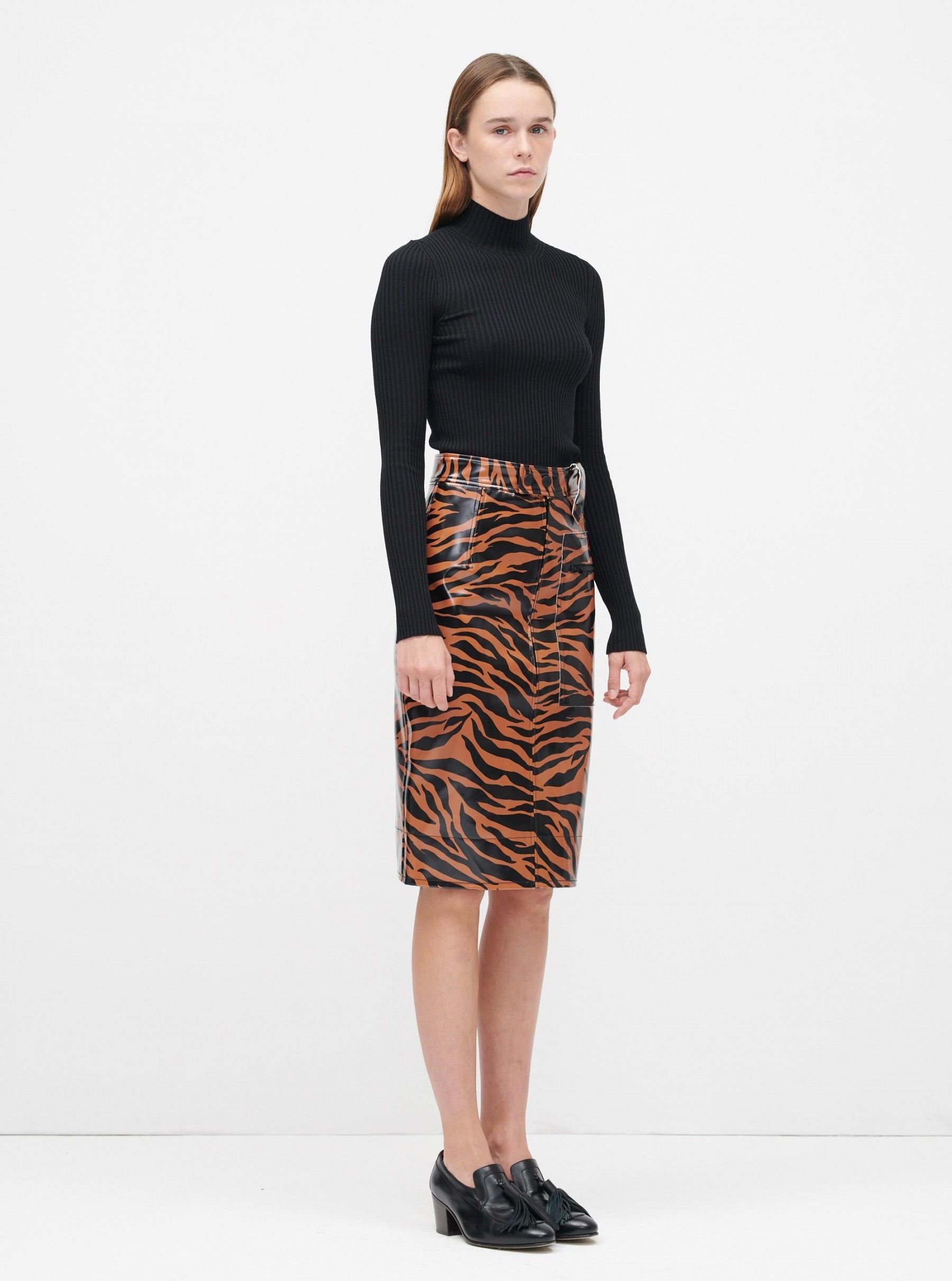 Tiger Print Pencil Skirt