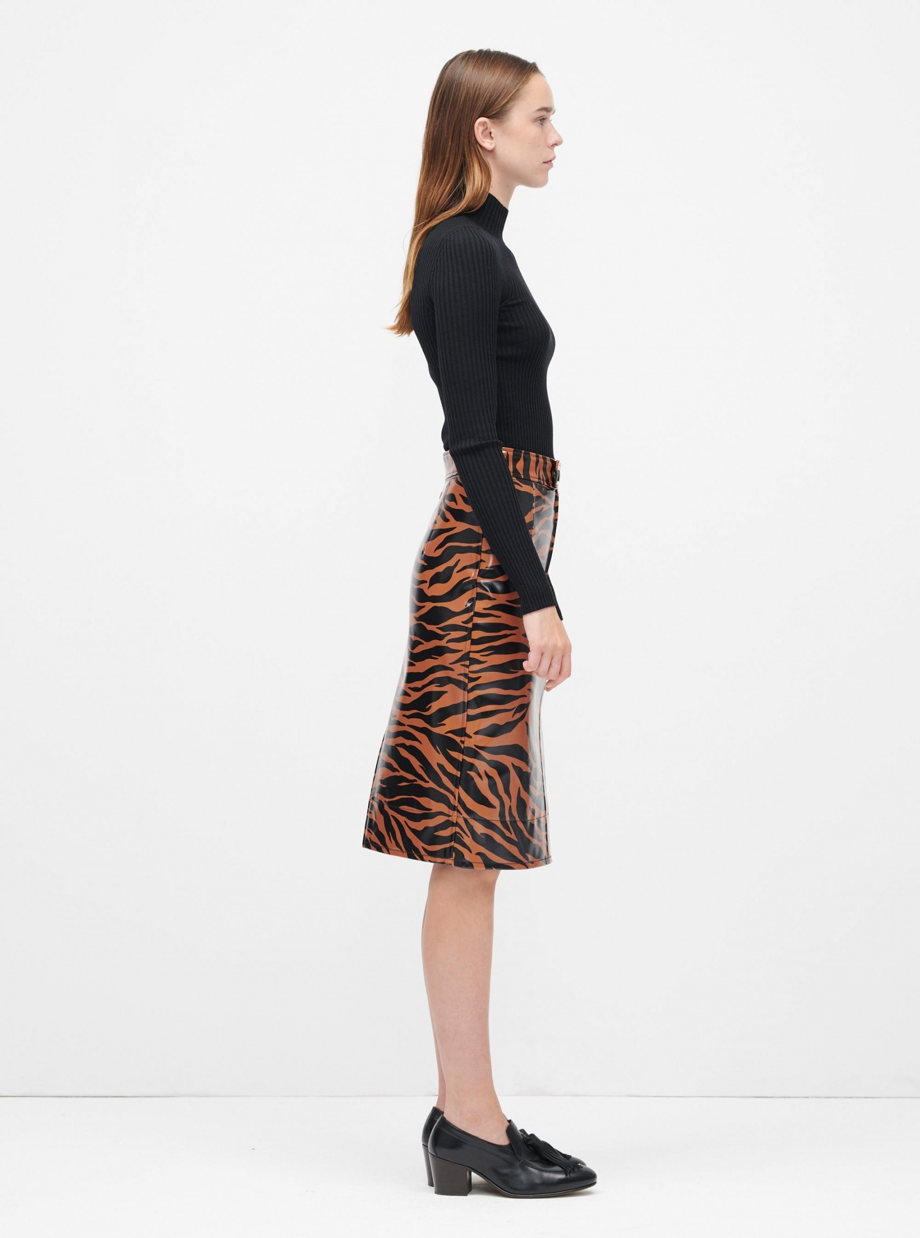 Tiger Print Pencil Skirt