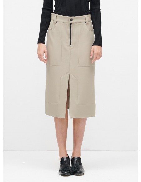 スカート KWAIDAN EDITIONS EMBOSSED CALF SKIRT jeans-skirt.jpg
