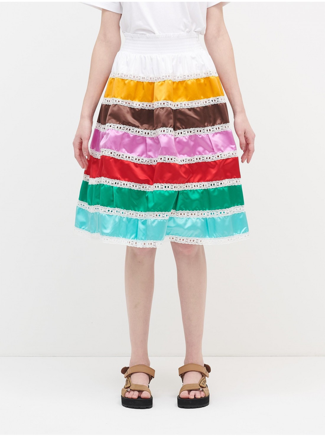 Silk and cotton skirt