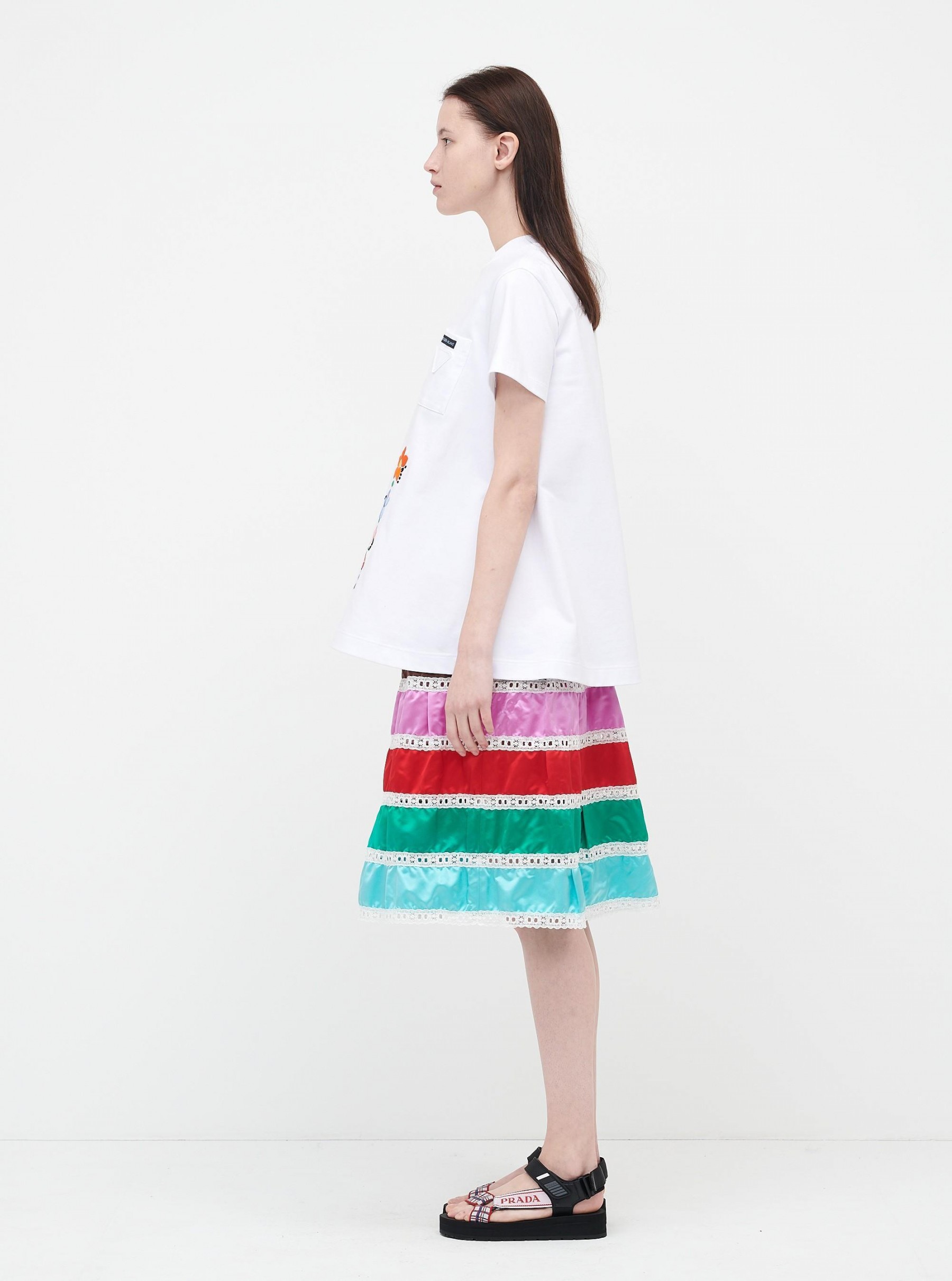 Silk and cotton skirt