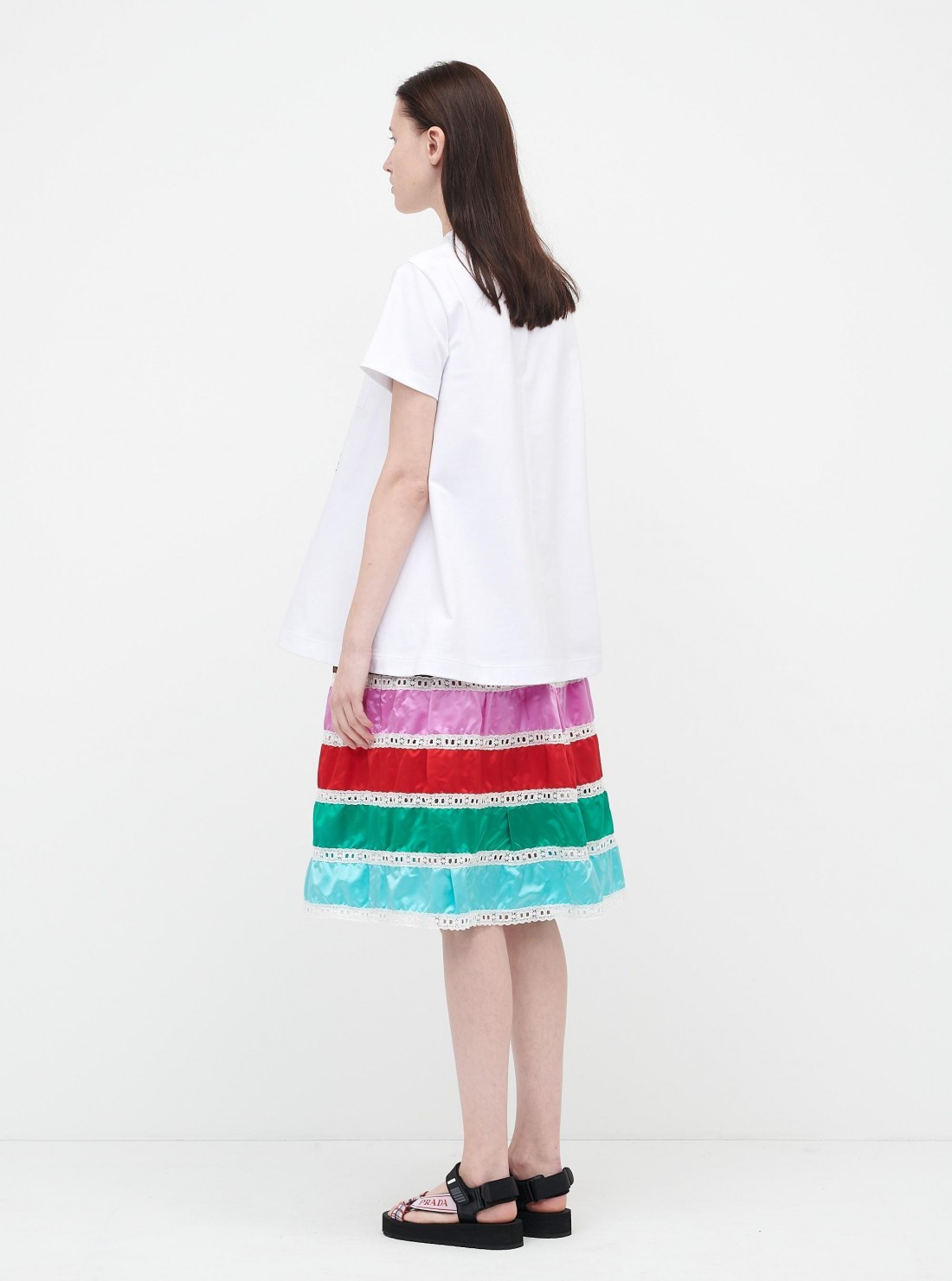 Silk and cotton skirt