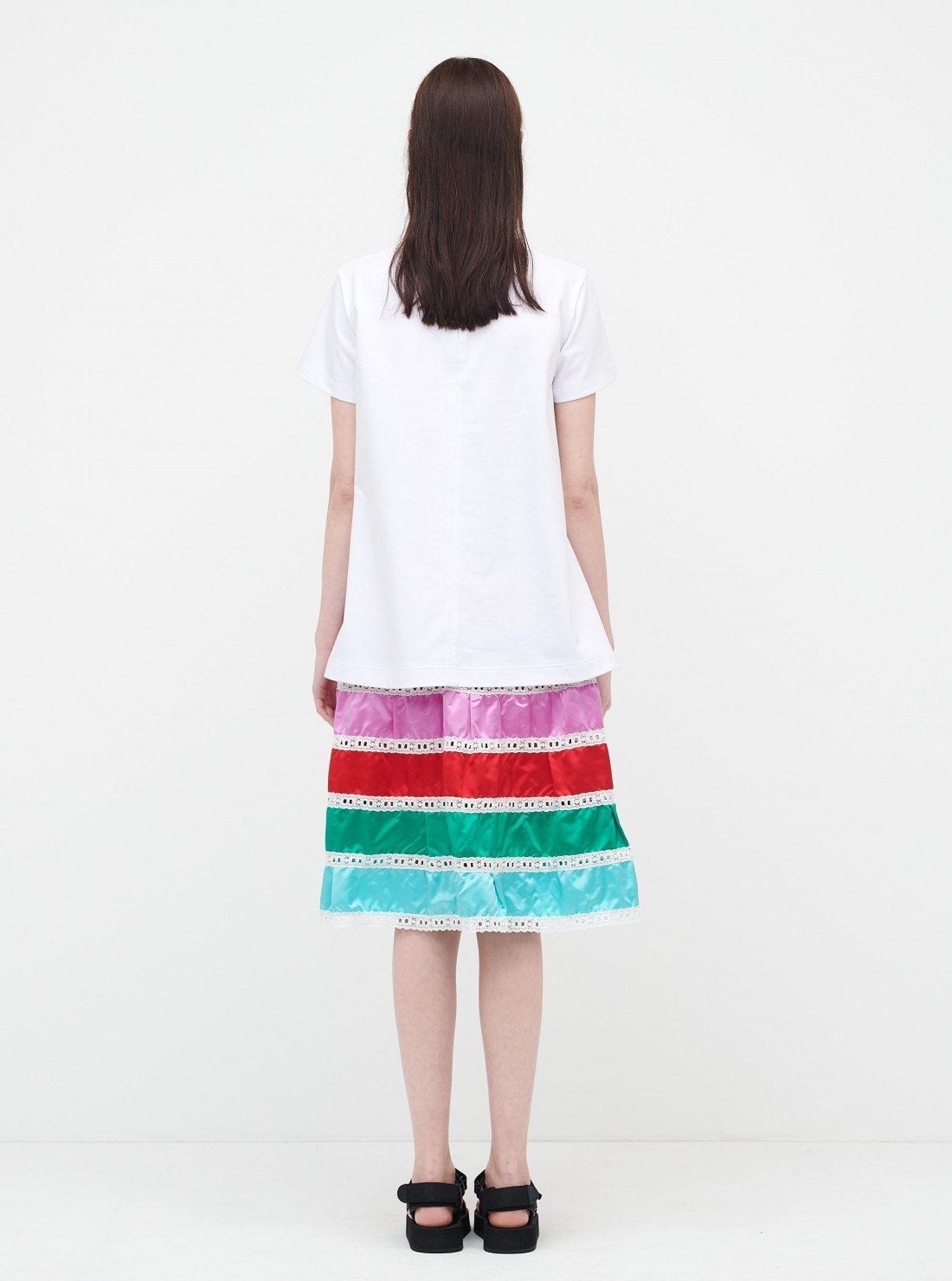 Silk and cotton skirt