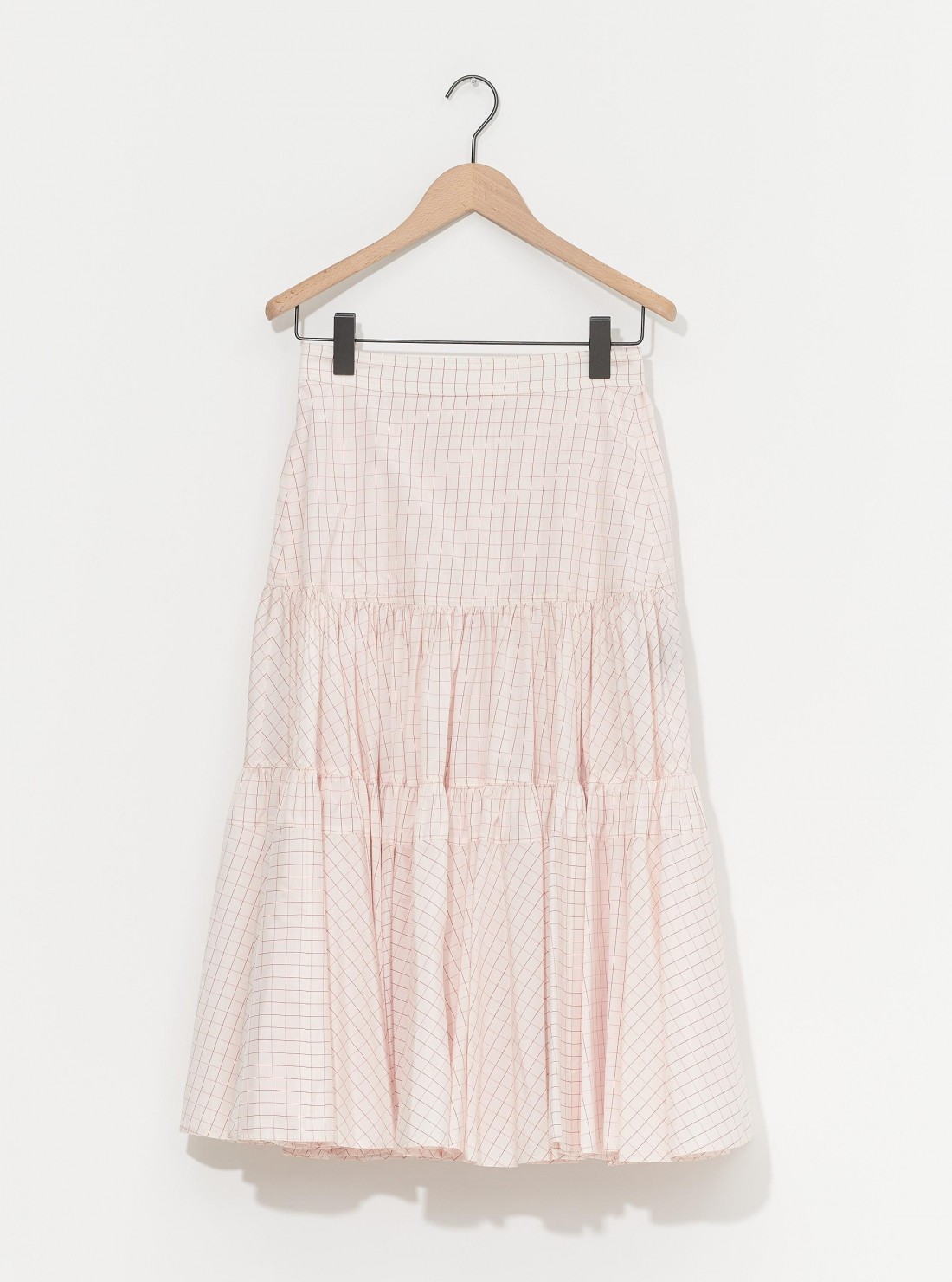 Pleated silk skirt