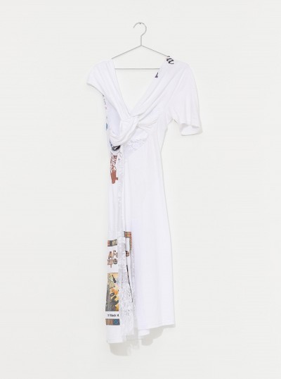 Twisted flared t-shirt dress