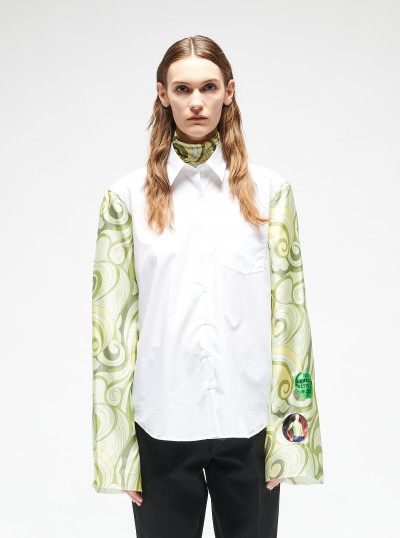 Chemise manches contrastées