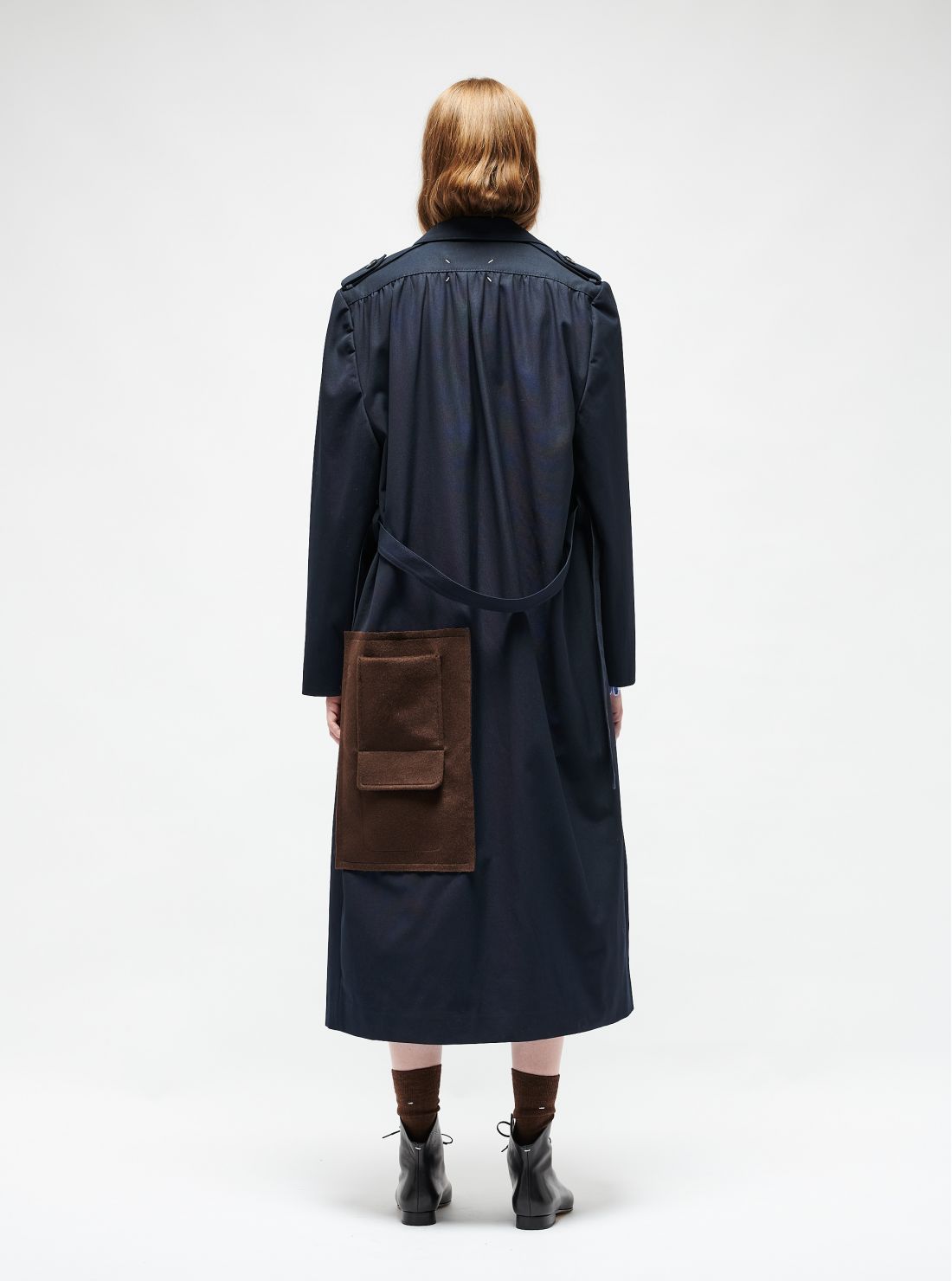 Cotton gabardine trench coat