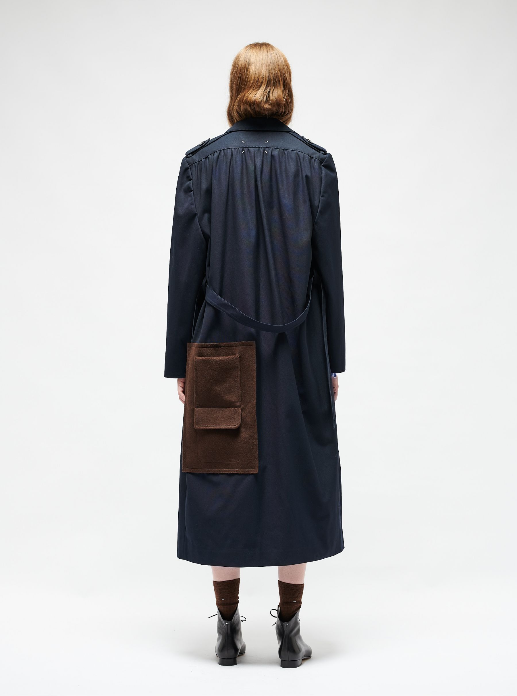 Cotton gabardine trench coat