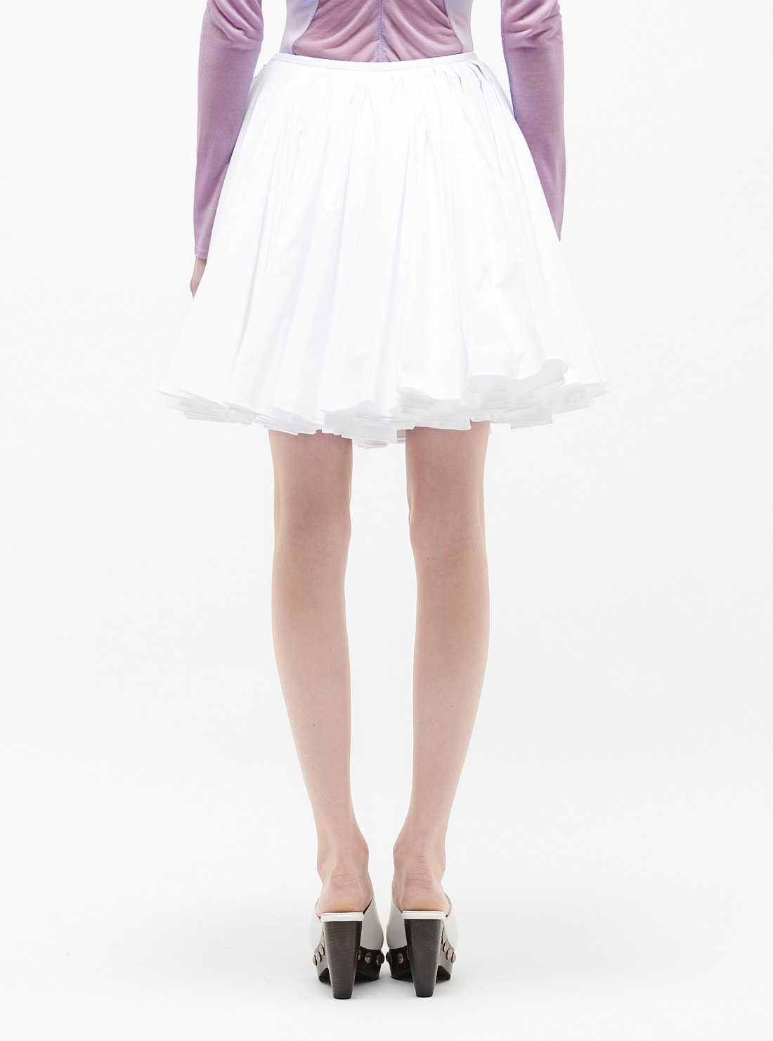 Pleated skirt in Japanese poplin