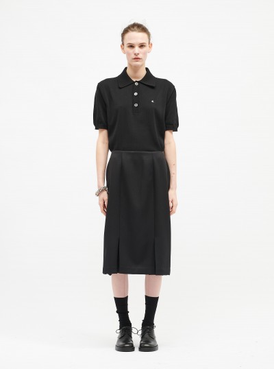 mid length skirt with pleats