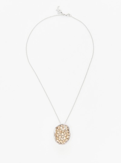 Collier boule incrusté de strass