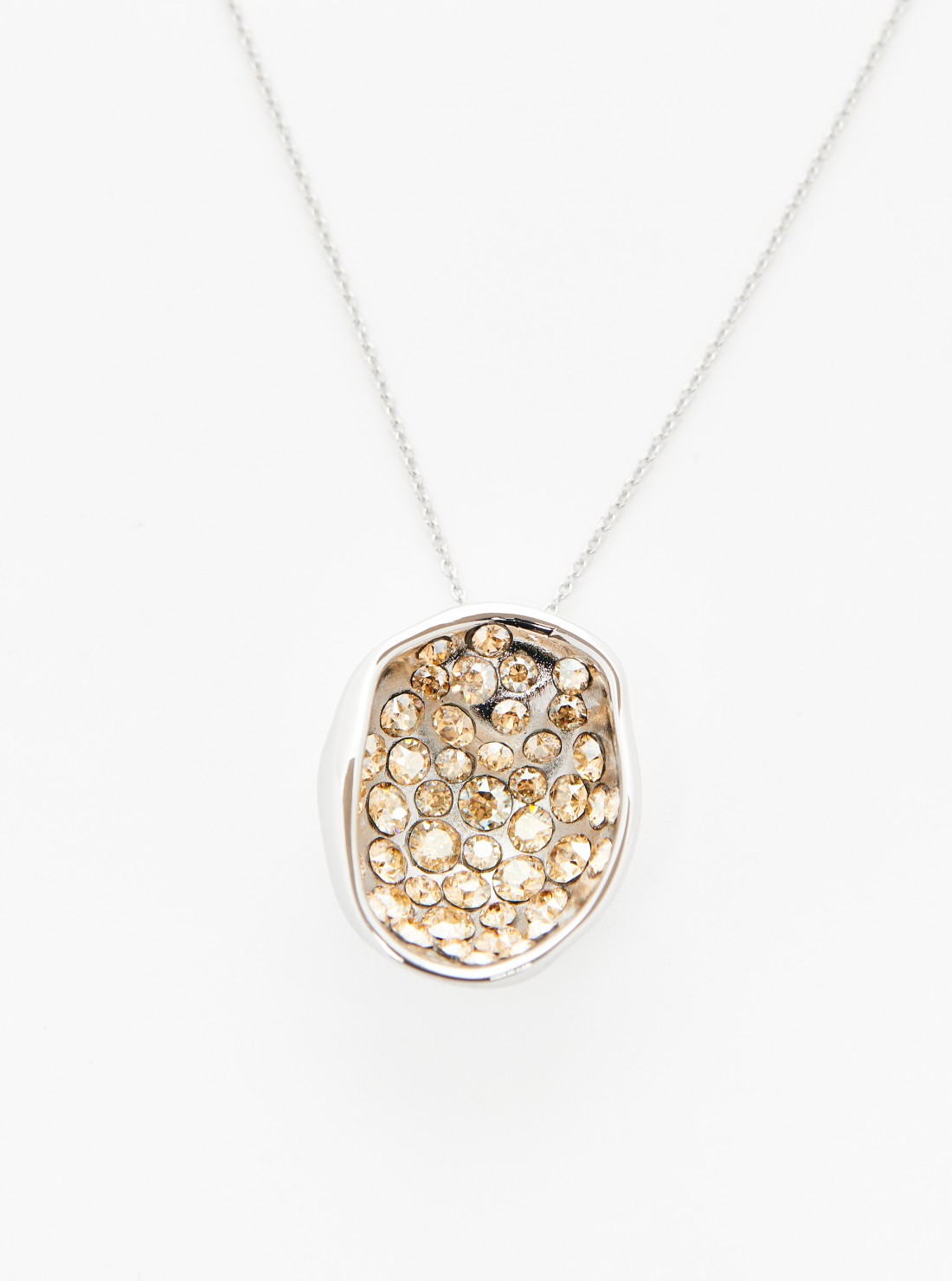 Collier boule incrusté de strass