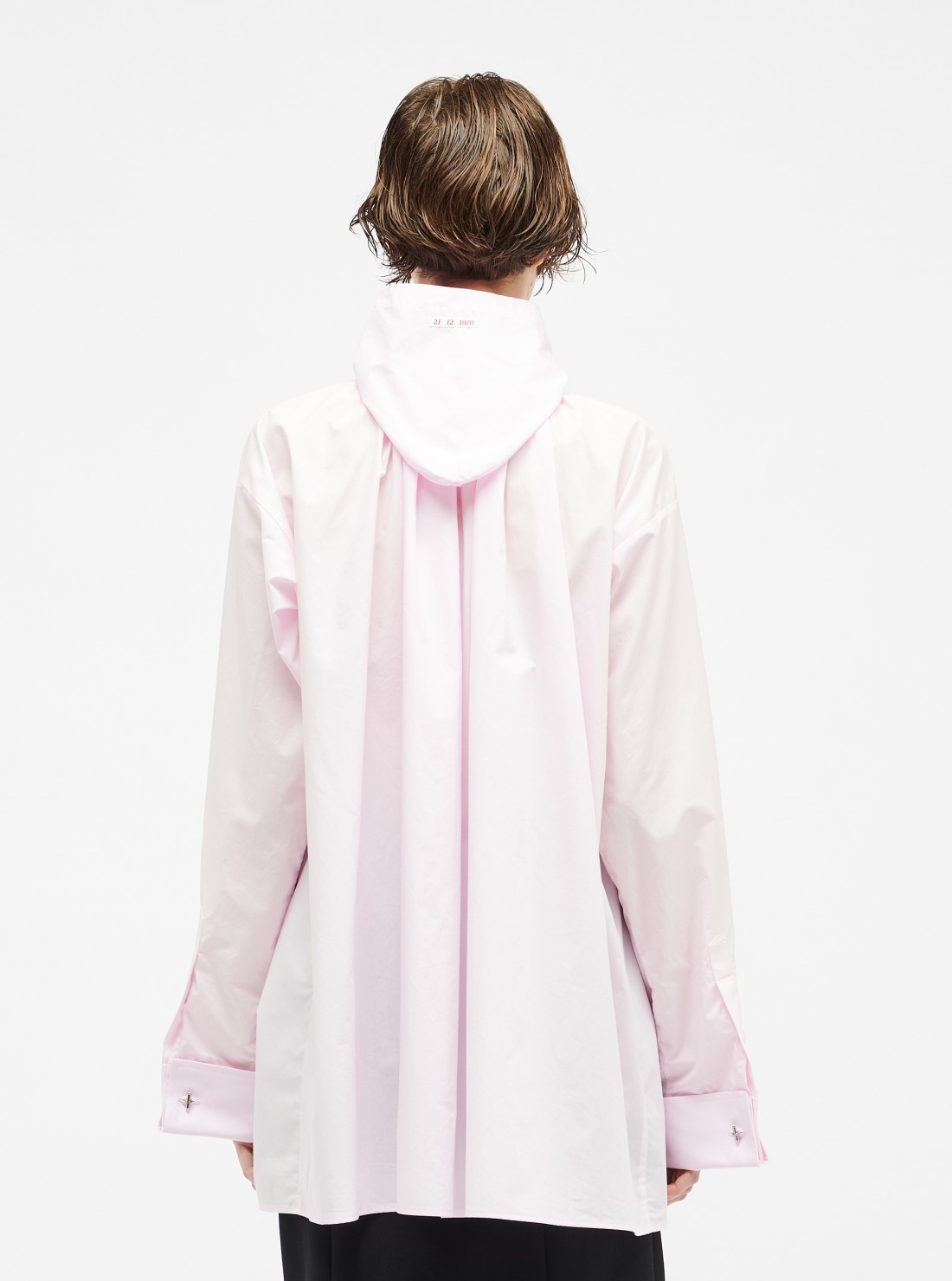 Gathered Hooded Shirt