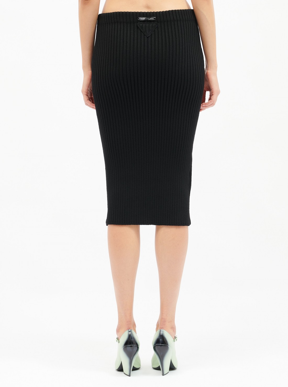 Ribbed wool skirt