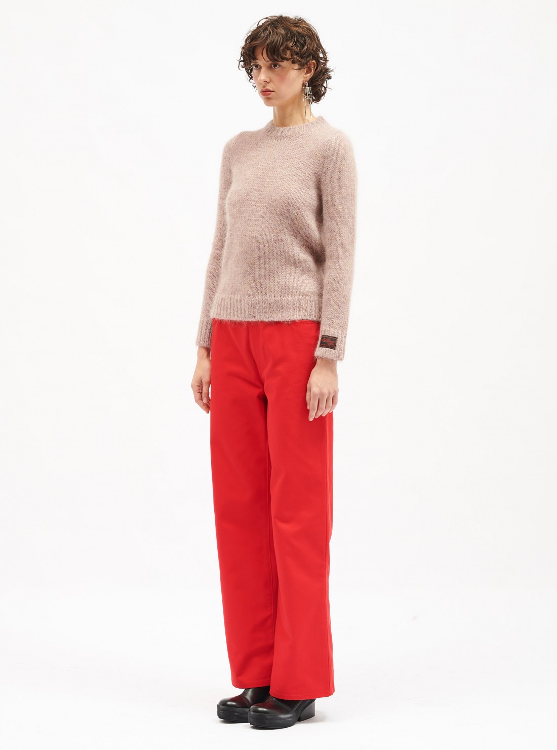 Roundneck mohair sweater