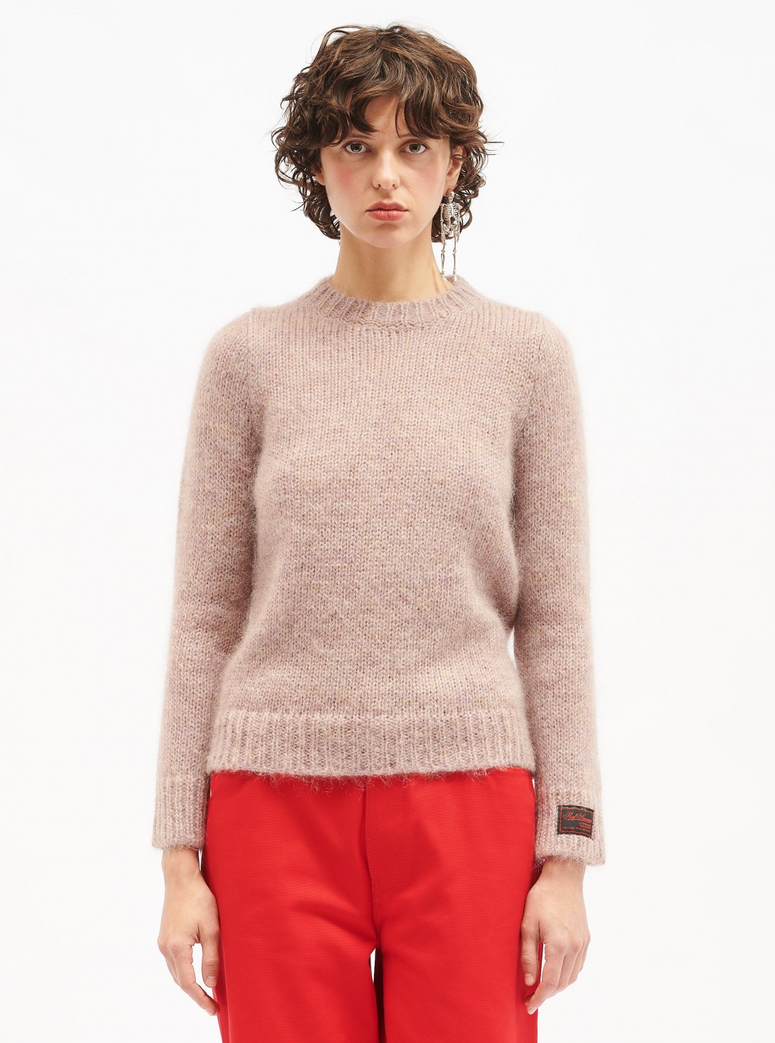 Pull col rond en mohair