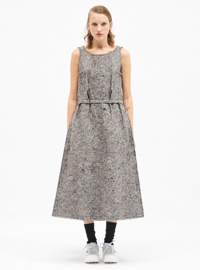 Gray Nep Midi Dress