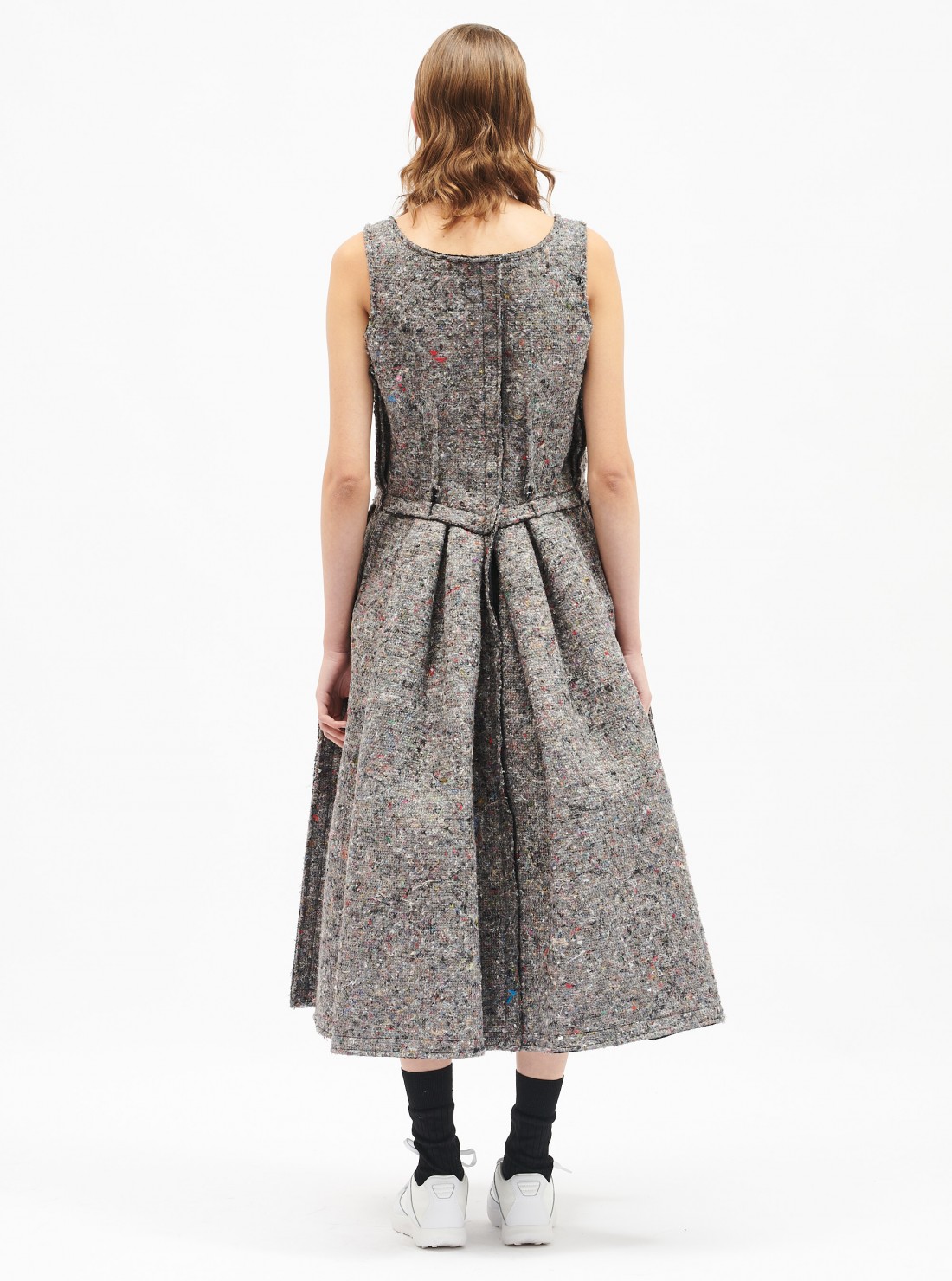 Gray Nep Midi Dress