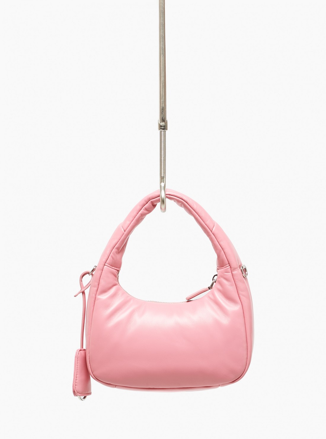 Prada Pale Pink Napa Leather Pochette Shoulder Bag 