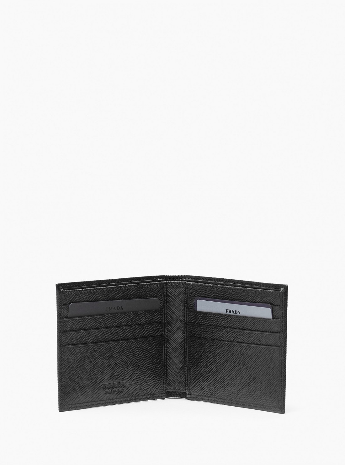 Saffiano Leather Wallet in Black - Prada