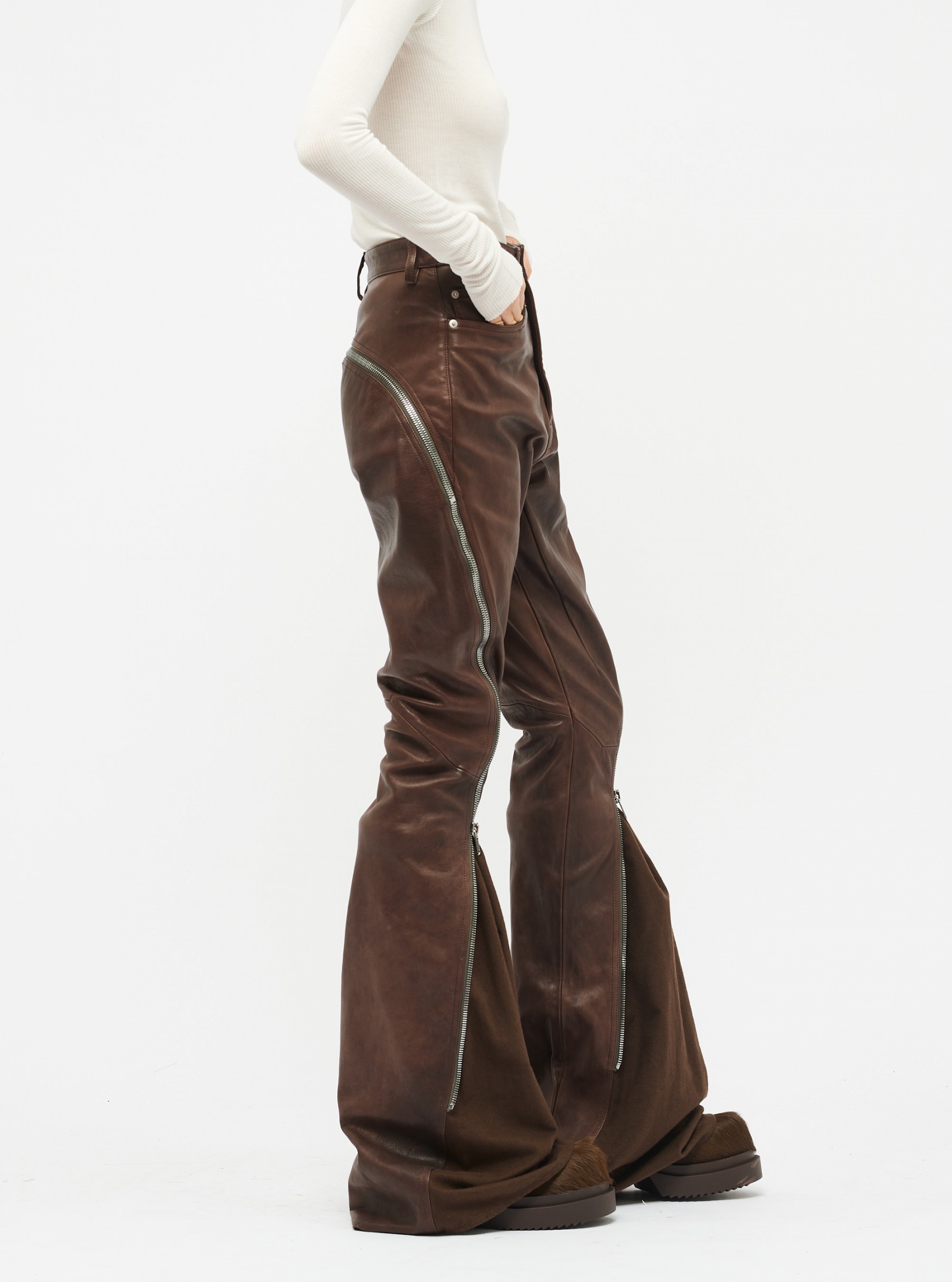 Rick owens leather pants hotsell