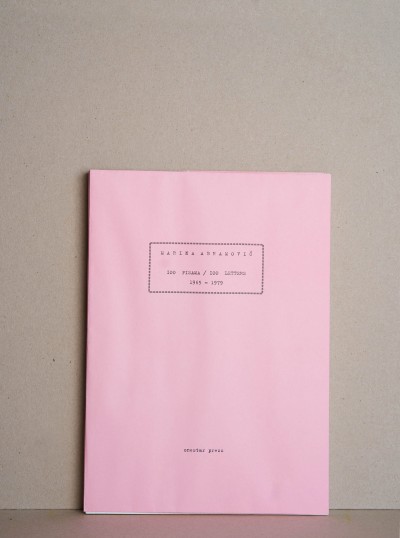 Marina Abramovic / 100 PISAMA - 100 LETTERS