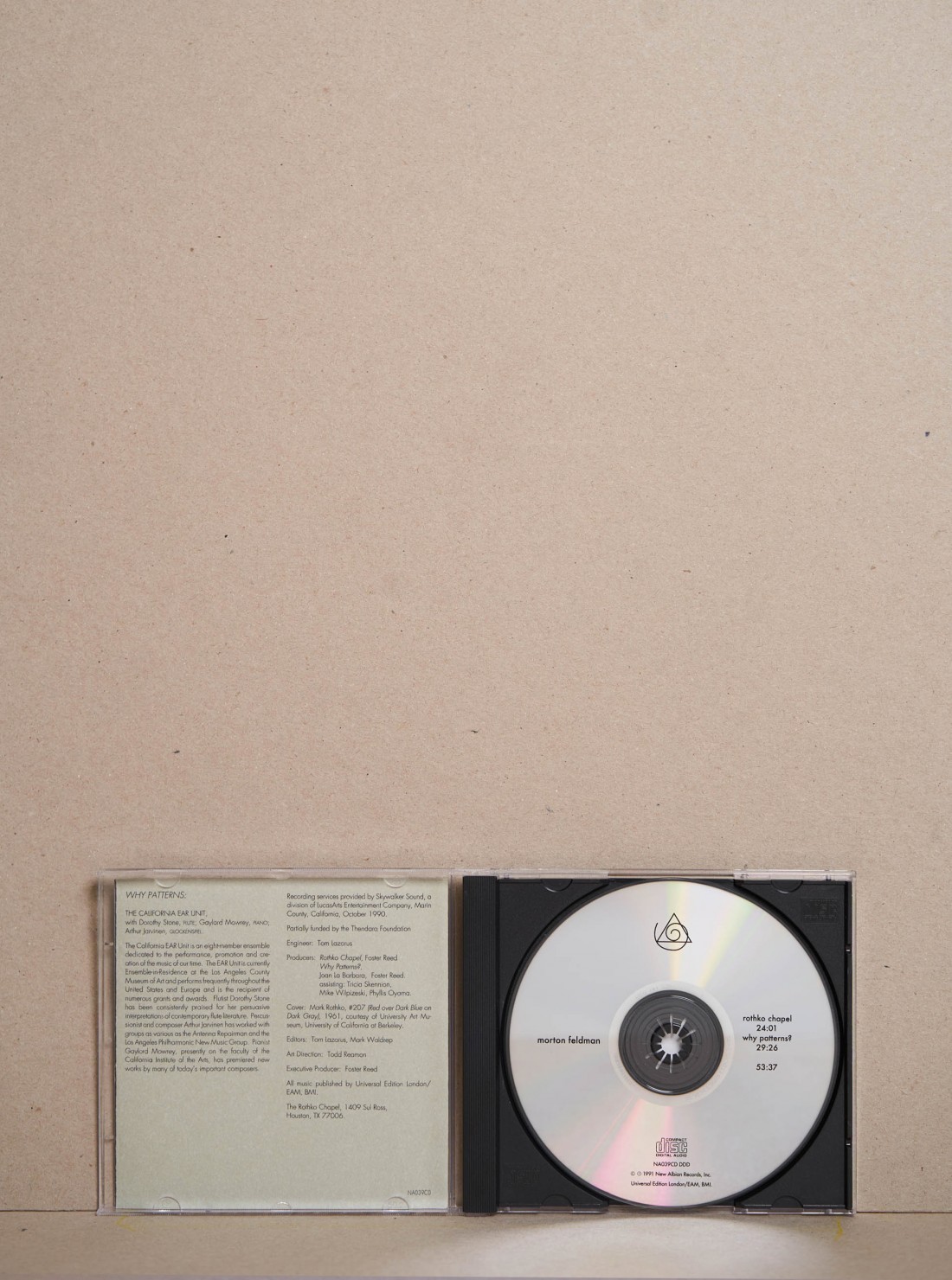 Morton Feldman / Rothko Chapel - Why...