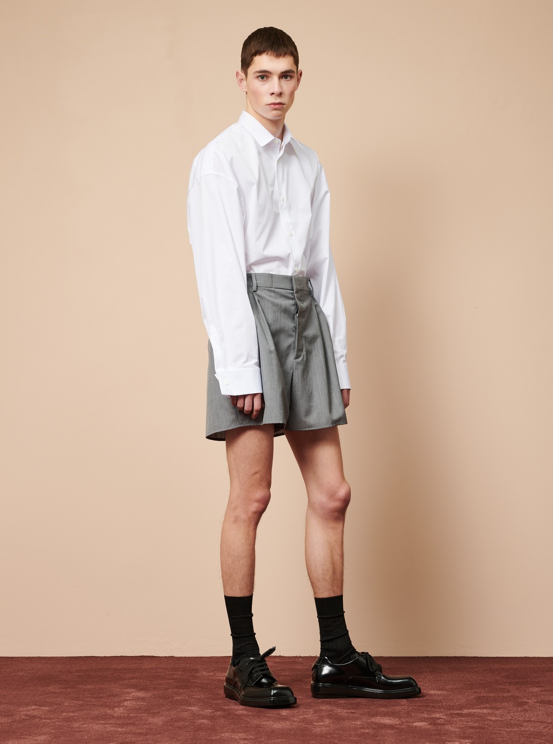 Wool and mohair shorts
