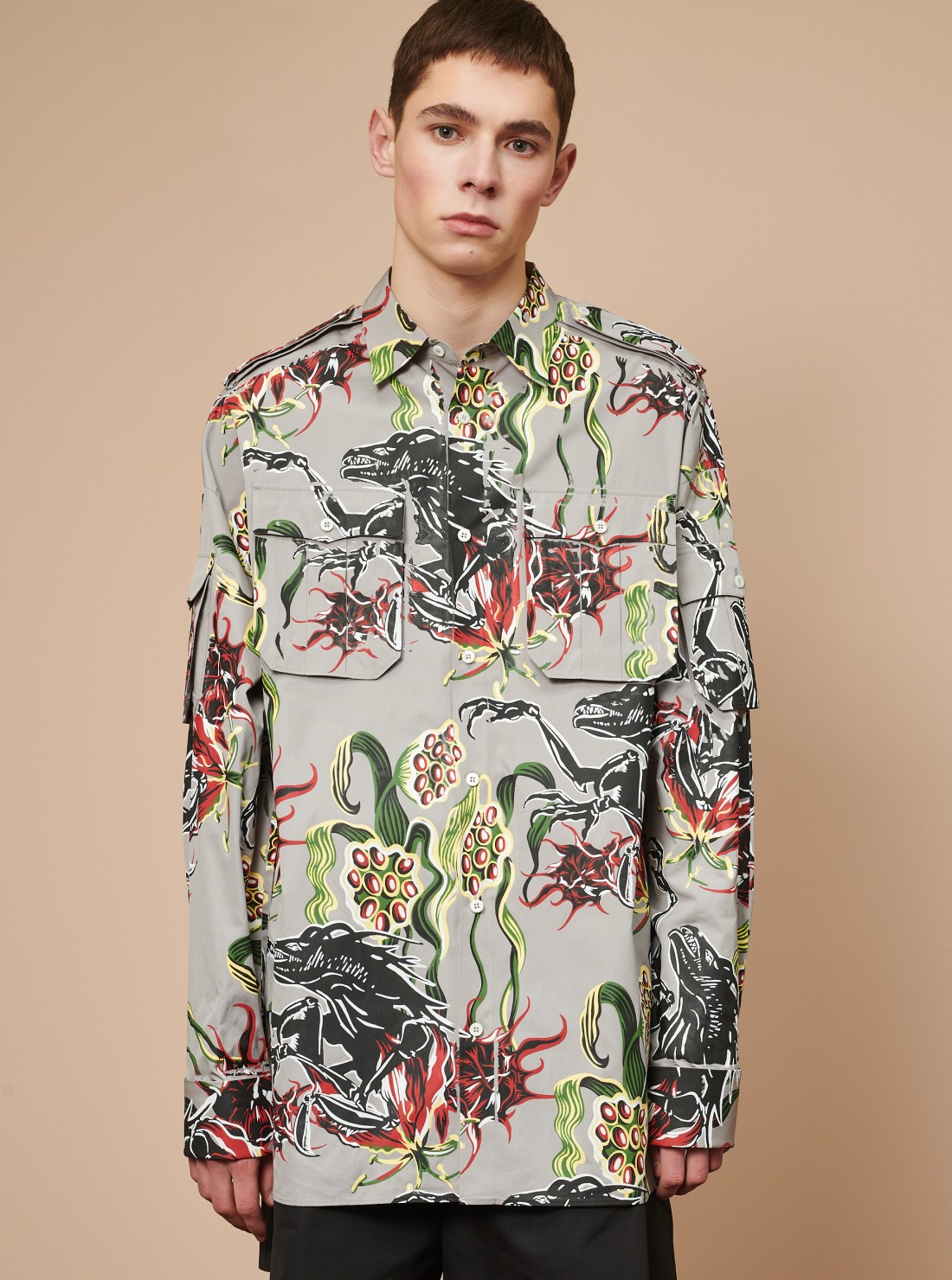 hand-painted cotton shirt