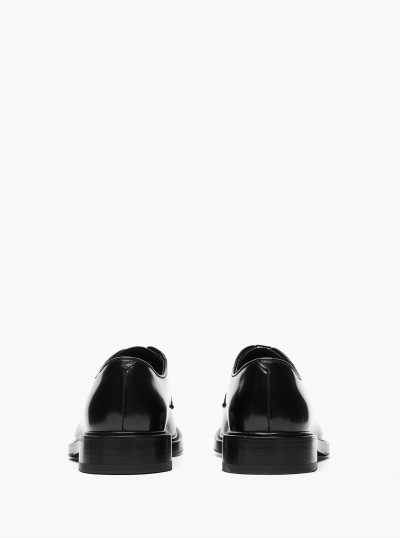 Brushed leather lace-up shoes 2