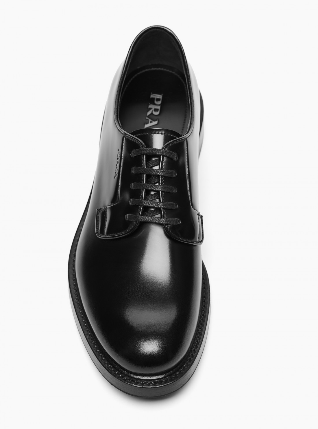 Brushed leather lace-up shoes