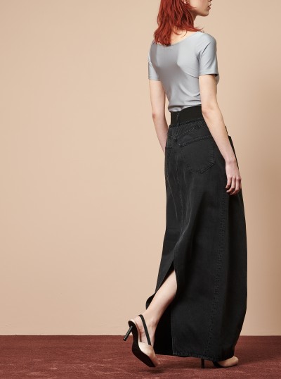 Elasticated Denim Maxi Skirt