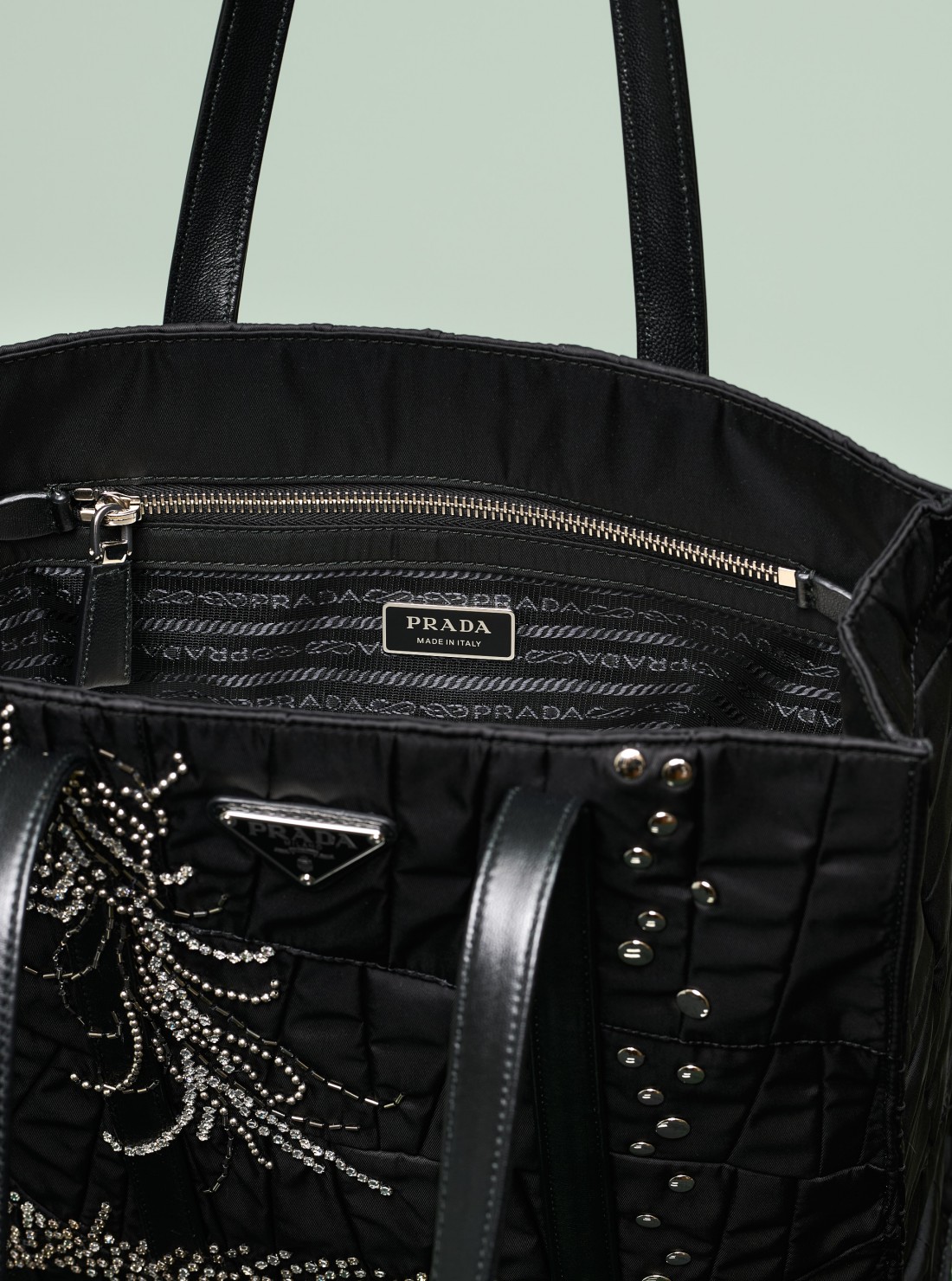 Cabas en patchwork Re-Nylon avec...