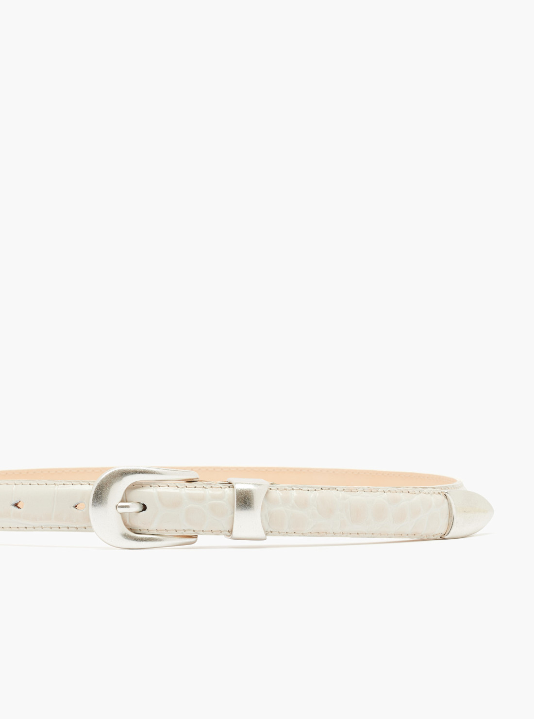 Leather belt Vanilla croc