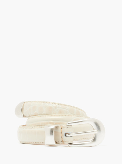 Leather belt Vanilla croc