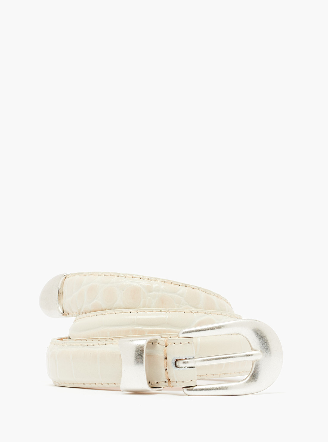Leather belt Vanilla croc