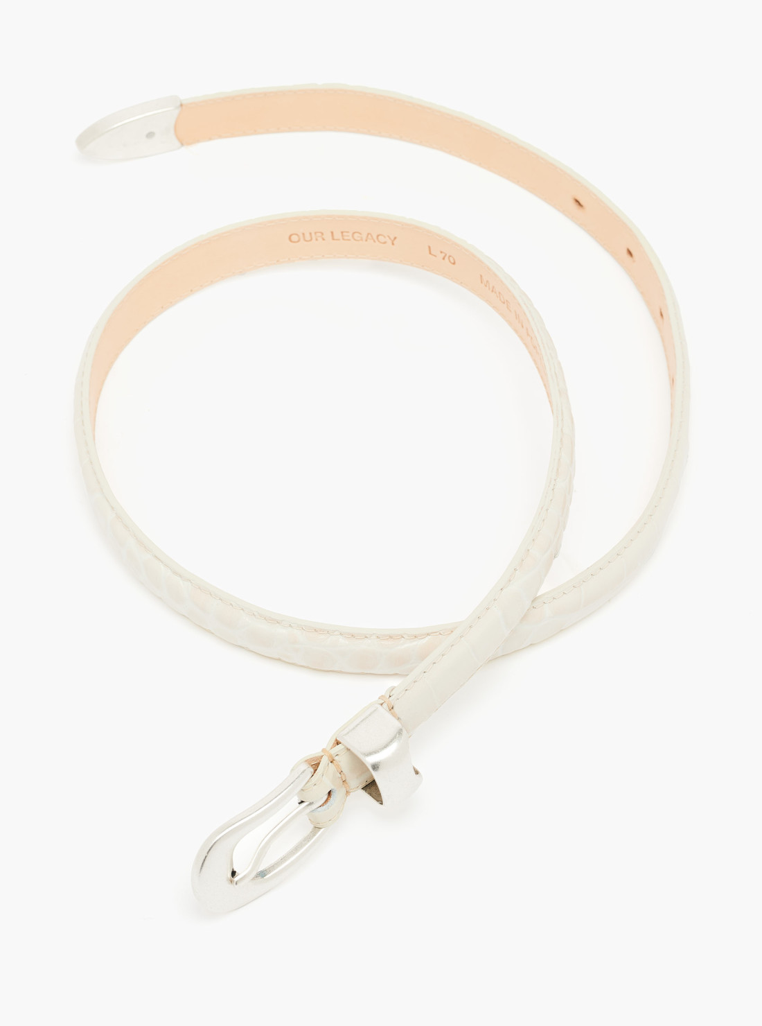 Leather belt Vanilla croc