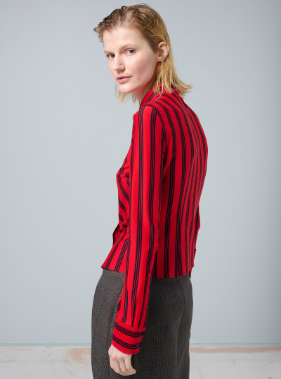 Striped piqué shirt