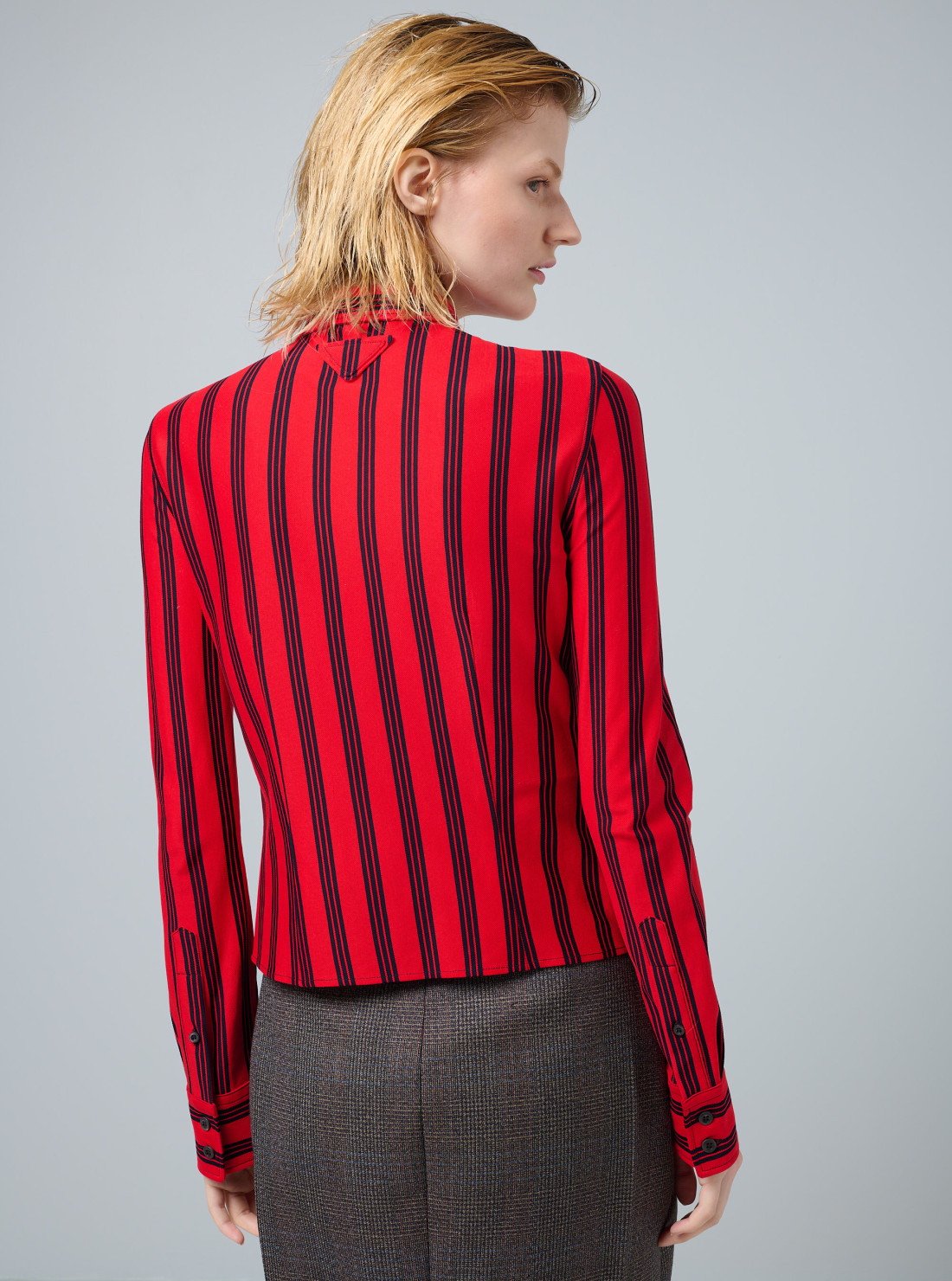 Striped piqué shirt