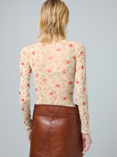 Body en tulle stretch imprimé 2