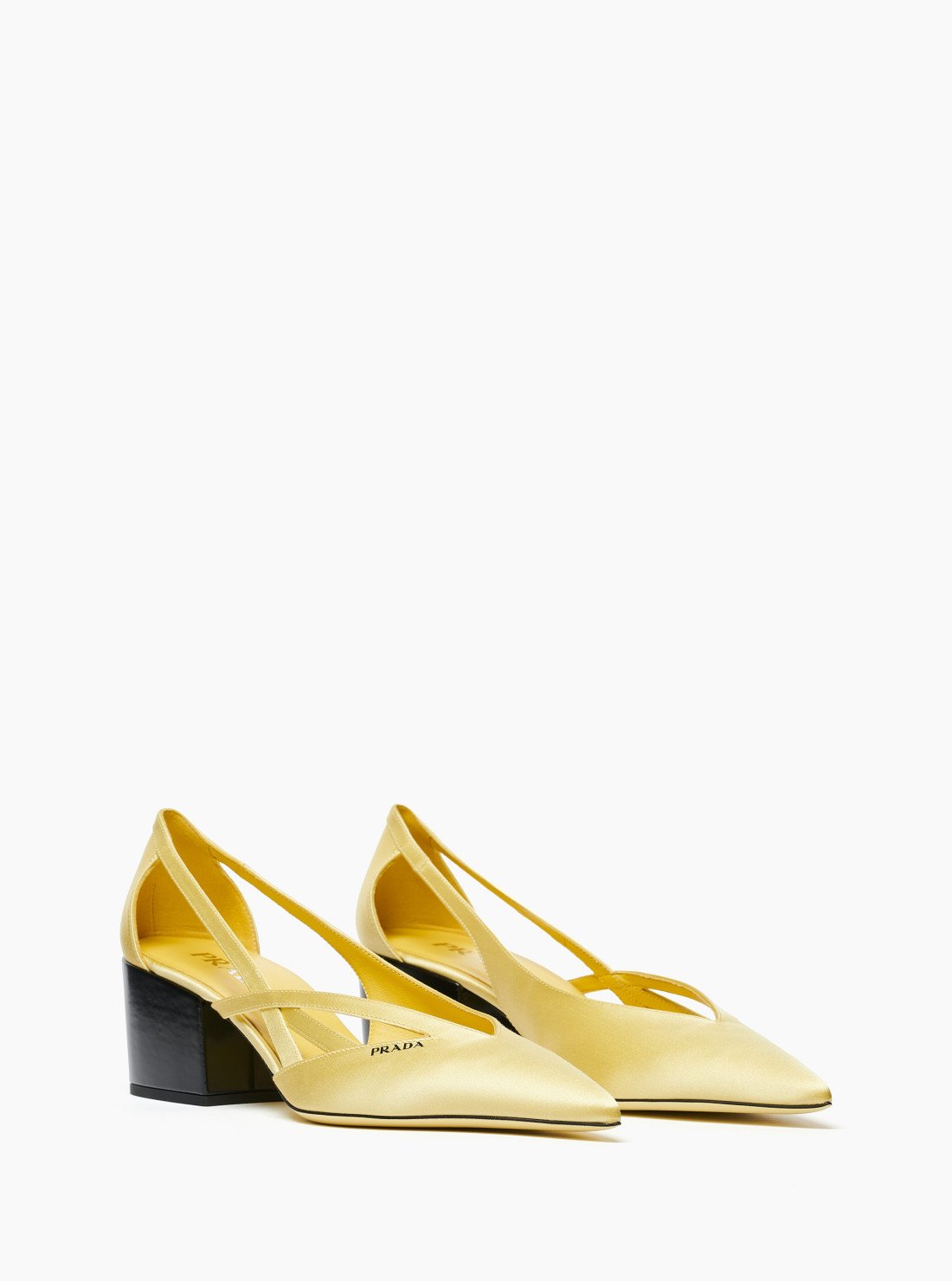 Prada satin pumps shop