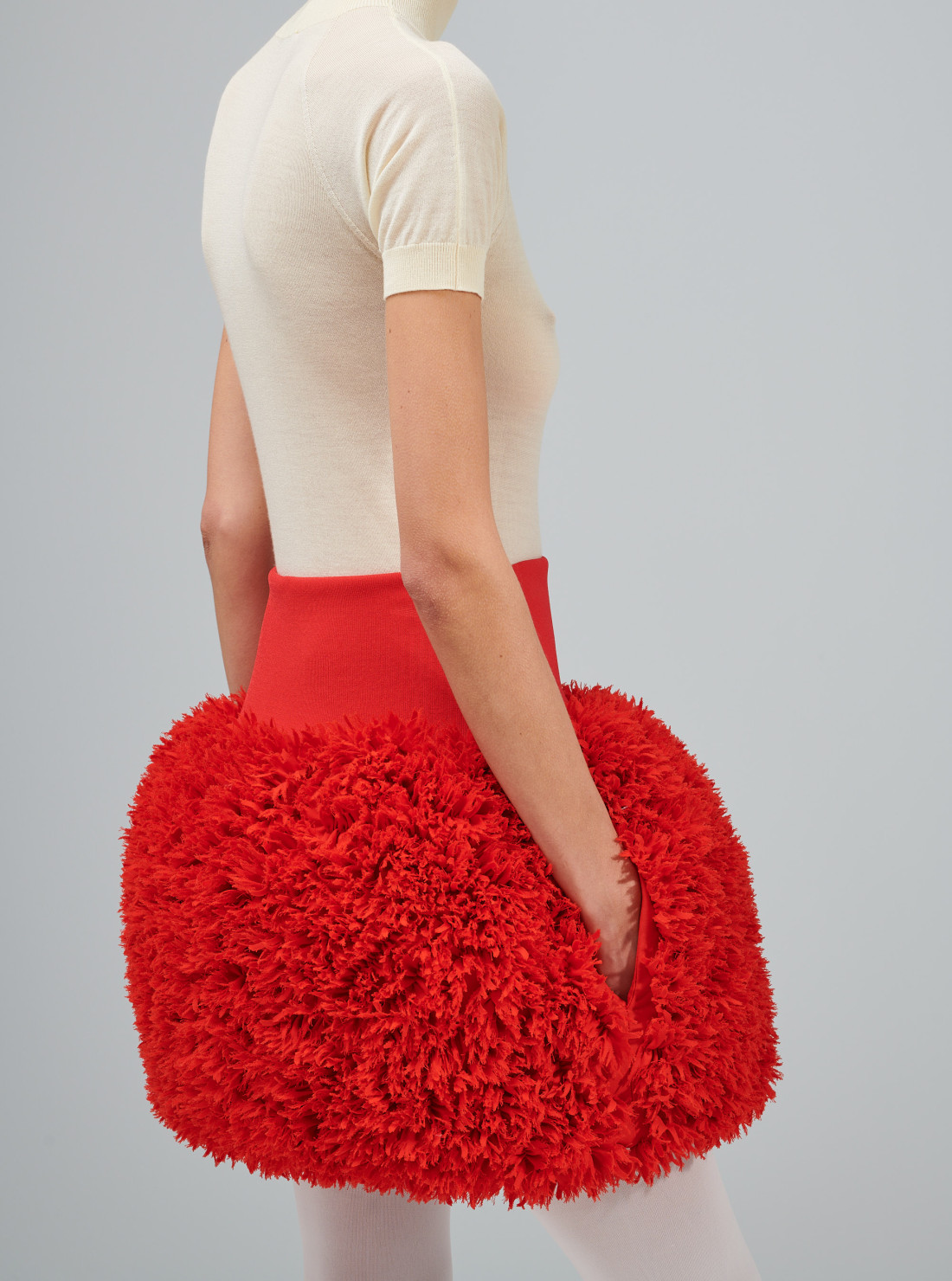 Embroidered frill skirt