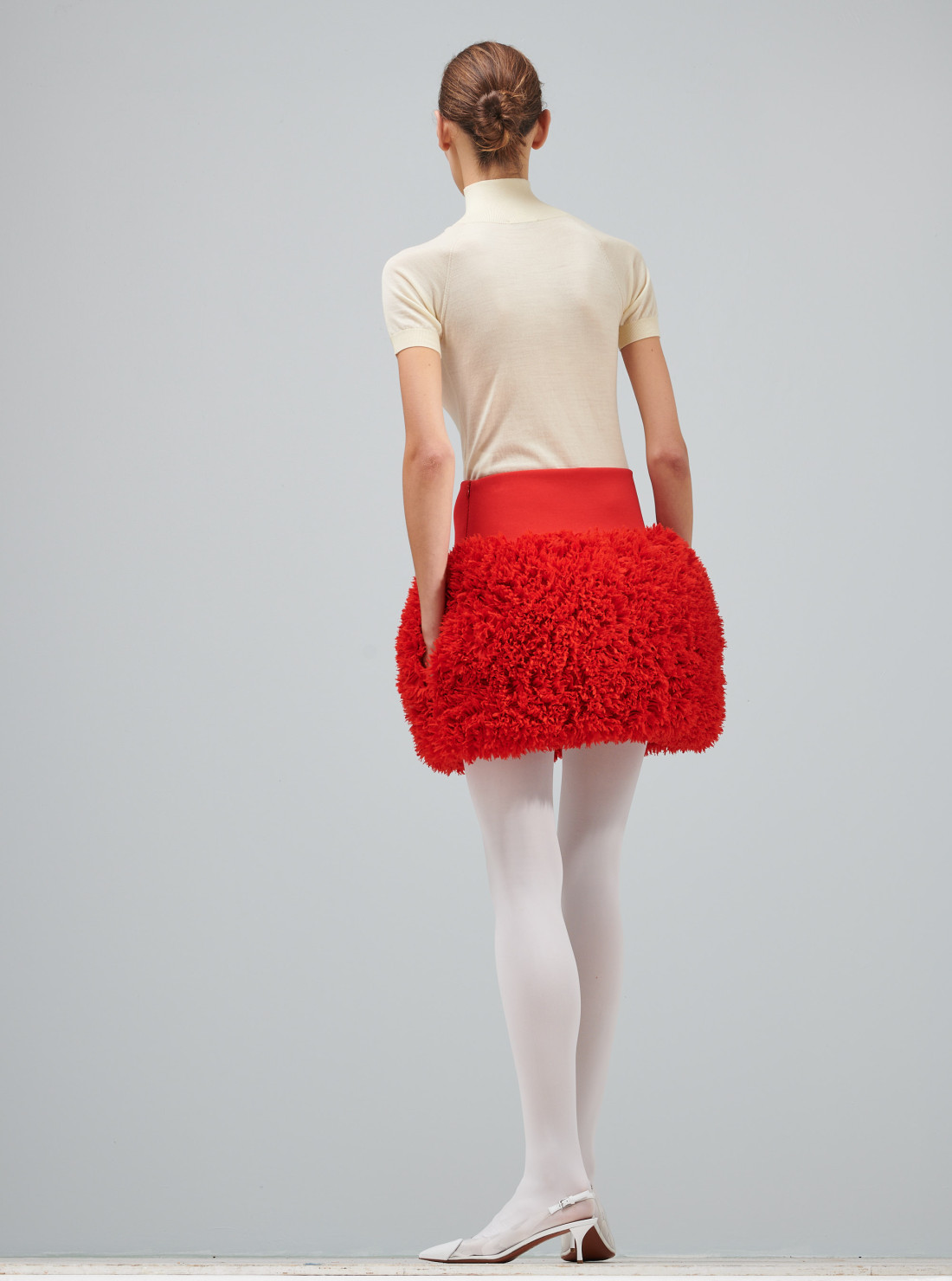 Embroidered frill skirt