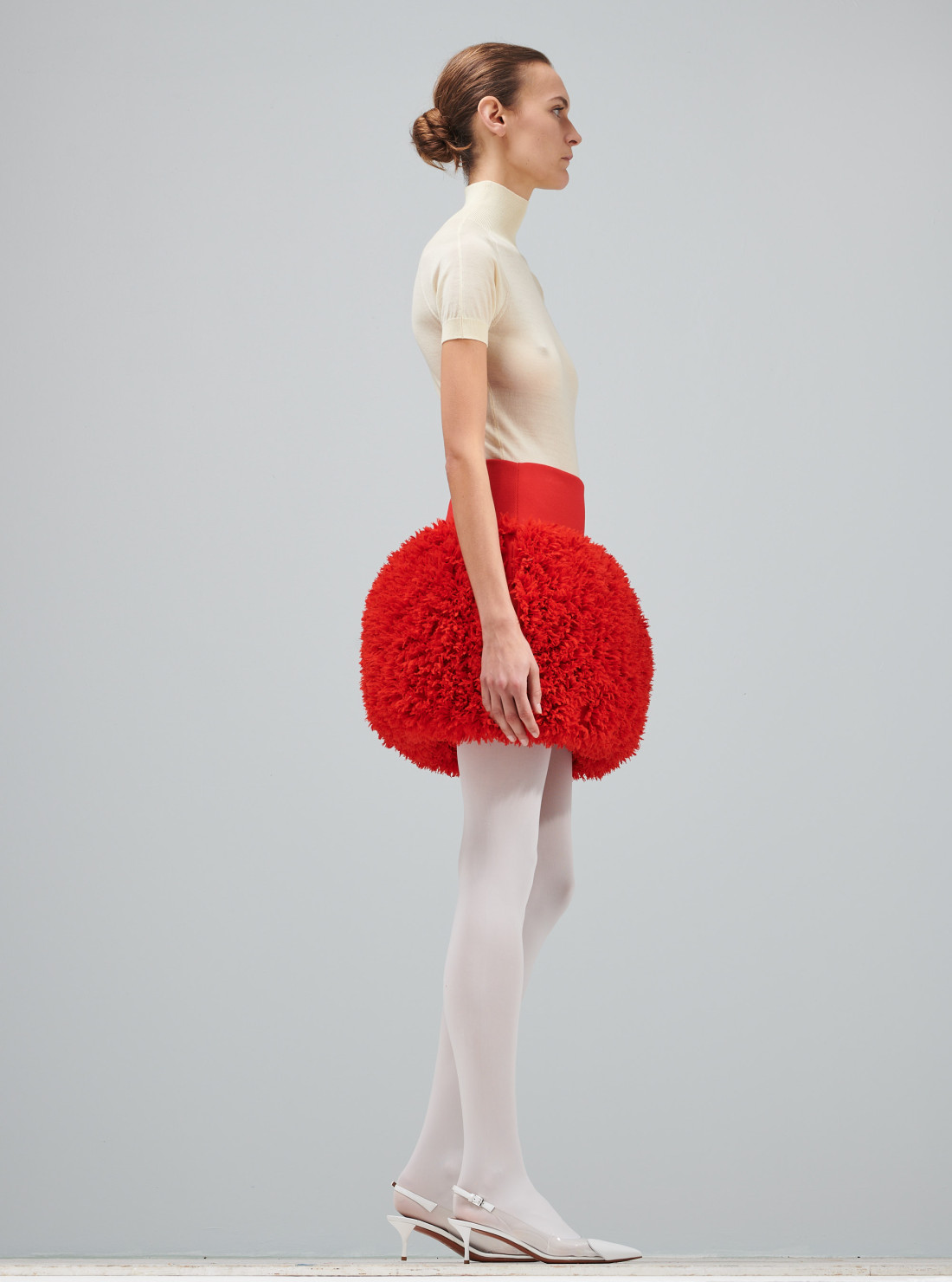 Embroidered frill skirt