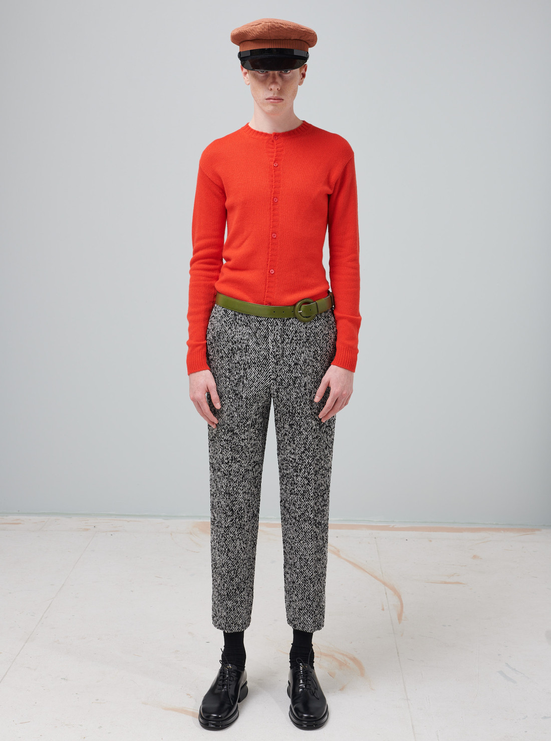 Pants With Leather Belt