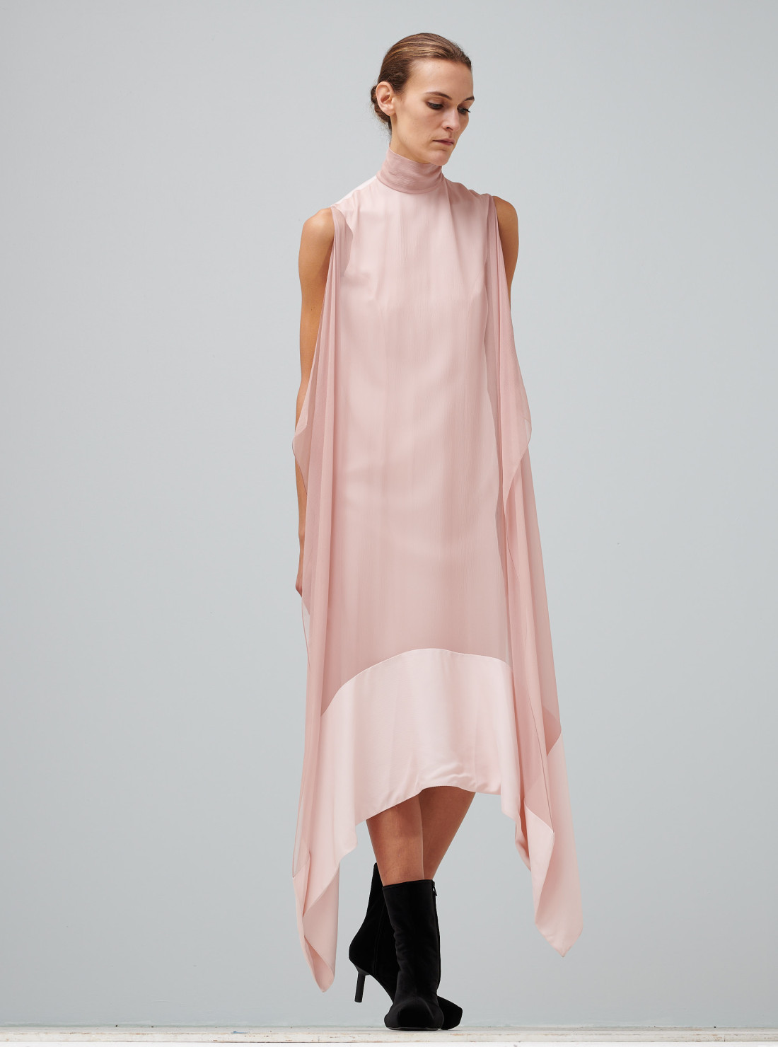 Open back chiffon dress on sale