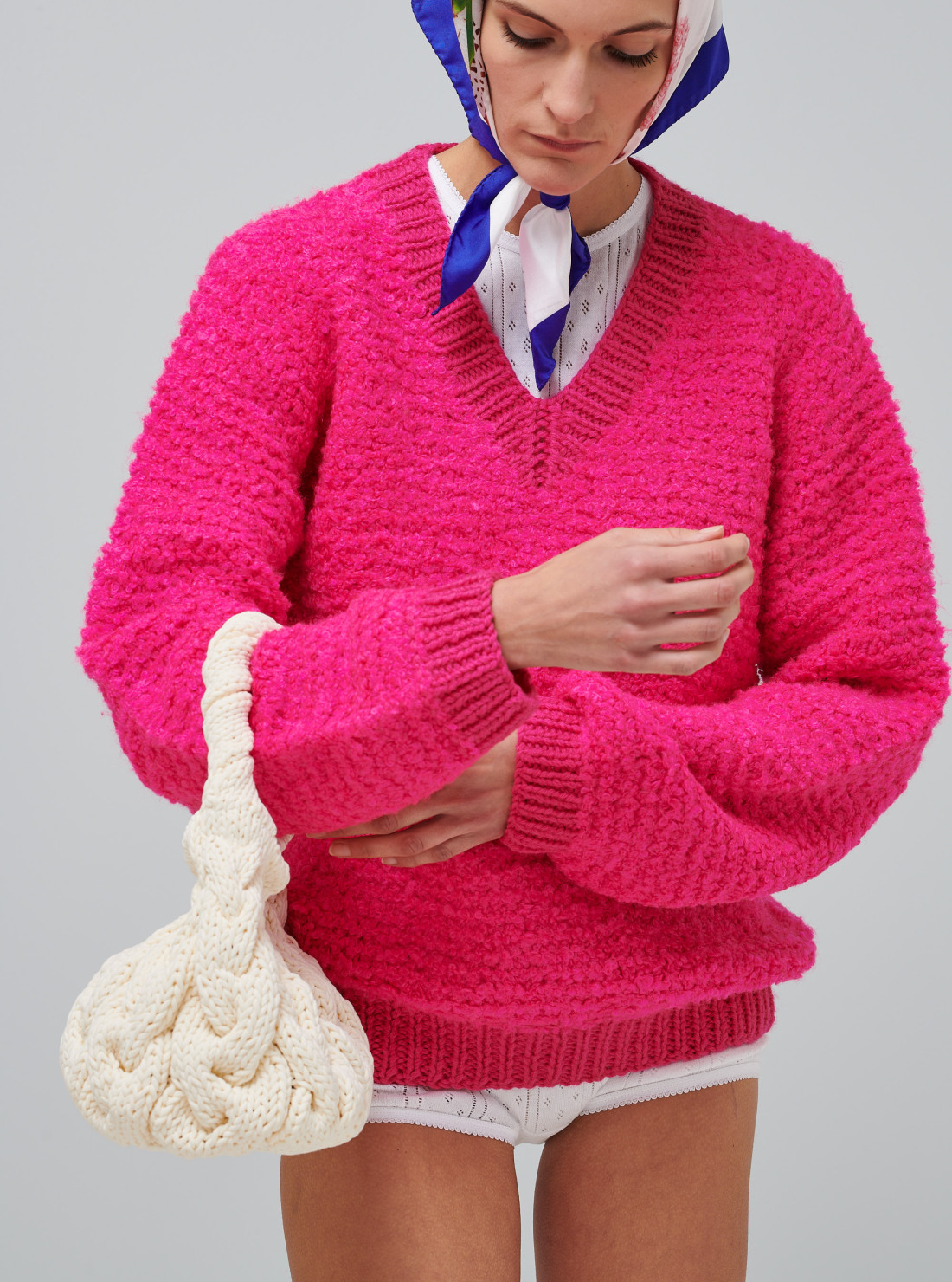 Cable Knit Bag