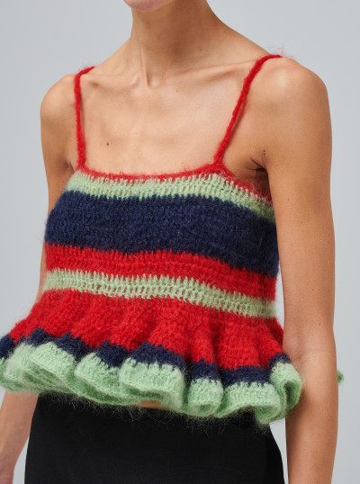 Yaya Crochet Ruffle Knit Cami 2